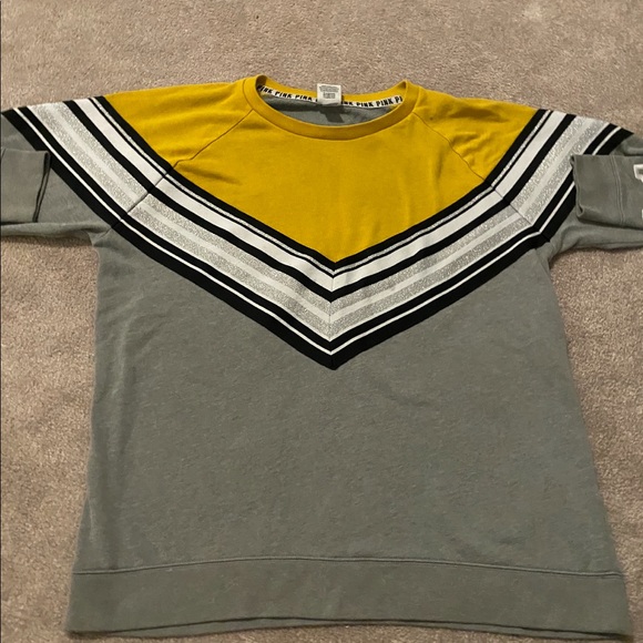 Yellow grey sweater for women - Picture 2 of 4